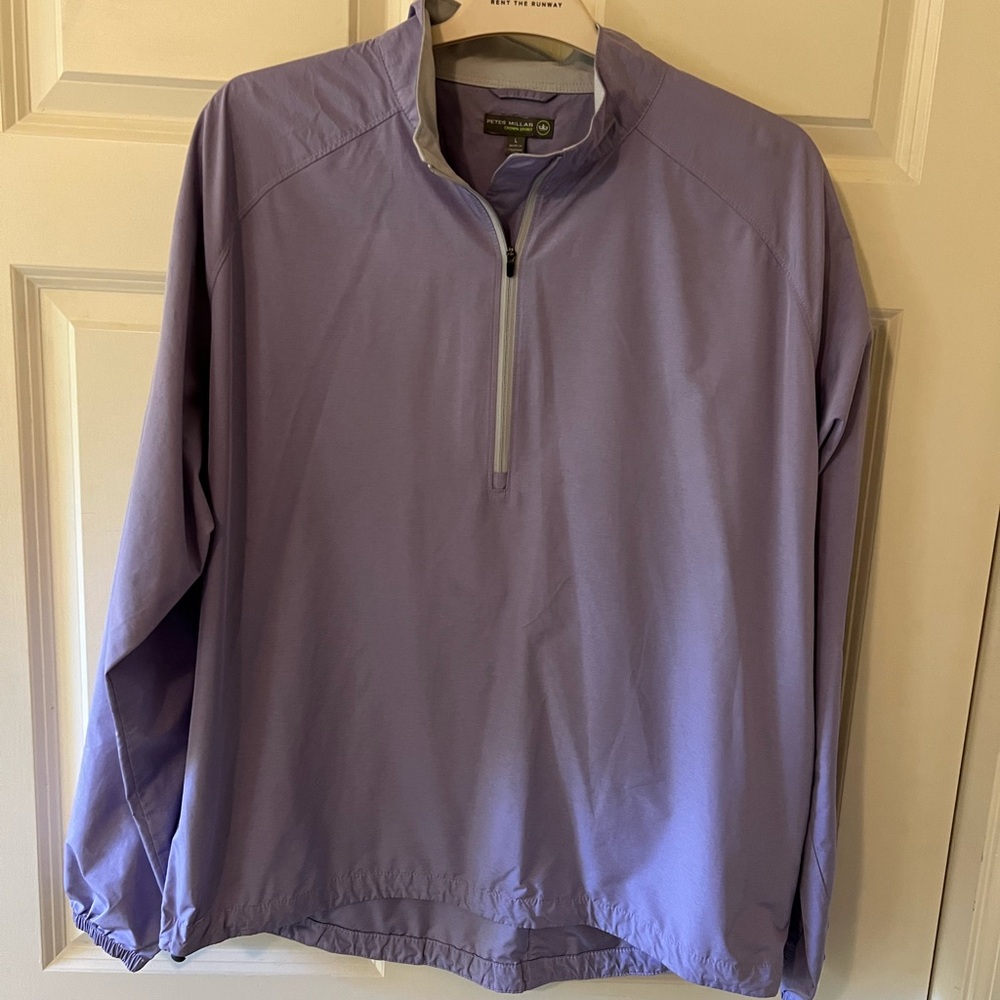 Peter Millar Crown Sport Lavender Quarter-Zip Pullover